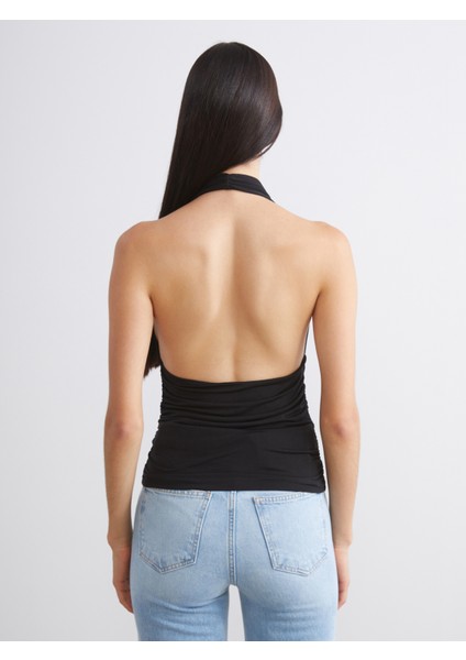 Halter Yaka Büzgülü Bluz fırsatları