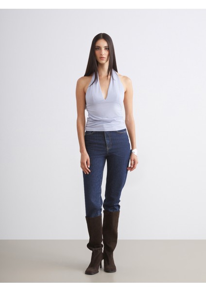 Halter Yaka Büzgülü Bluz fiyatları