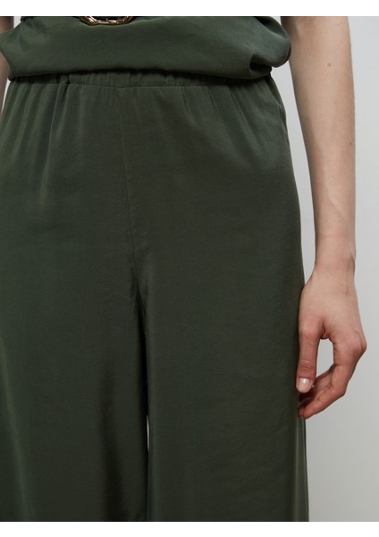 Beli Lastikli Geniş Paça Kadın Pantolon modelleri