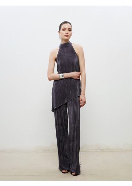 Beli Lastikli Dokulu Kadın Pantolon