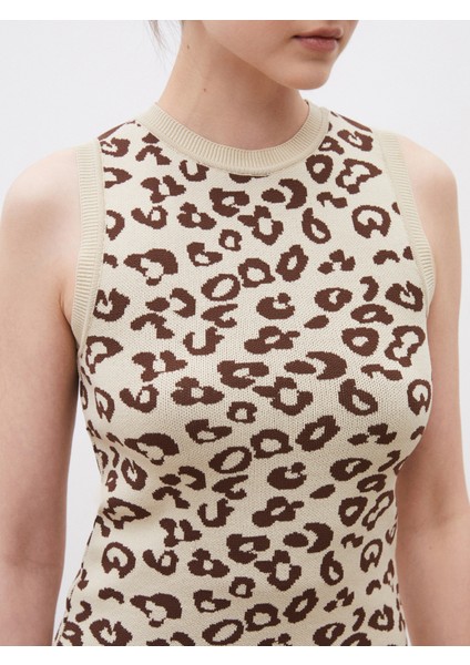 Bisiklet Yaka Desenli Kadın Triko Bluz modelleri