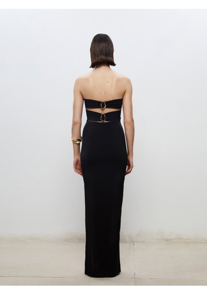 Straplez Yaka Büzgülü Abiye Elbise indirimleri