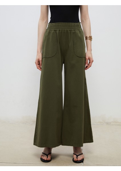 Beli Lastikli Geniş Paça Kadın Pantolon fiyatları