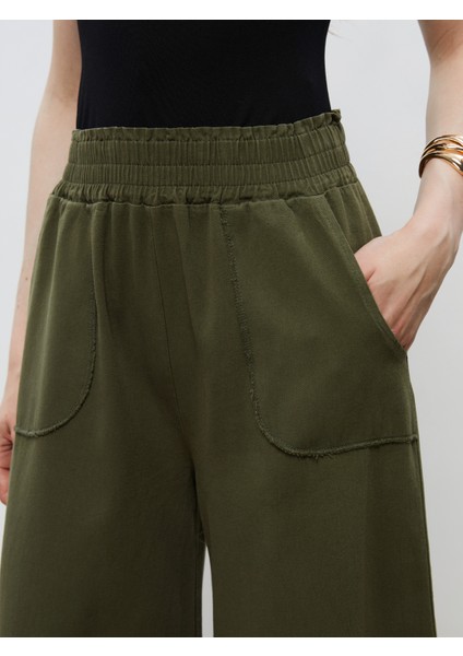 Beli Lastikli Geniş Paça Kadın Pantolon modelleri