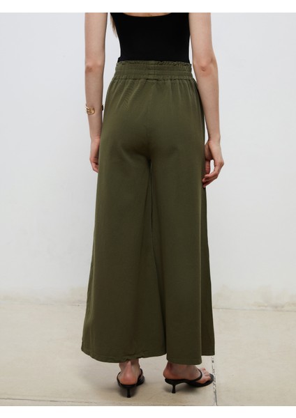 Beli Lastikli Geniş Paça Kadın Pantolon fırsatları