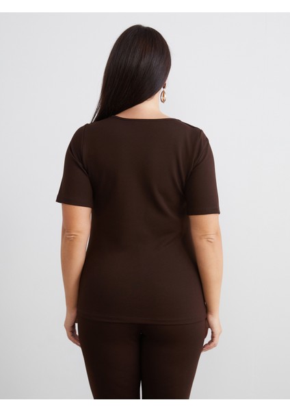 Büyük Beden Düğme Detaylı Bluz fırsatları