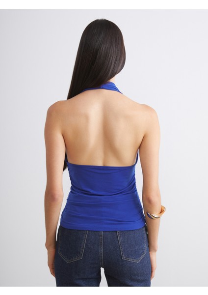 Halter Yaka Büzgülü Bluz fırsatları