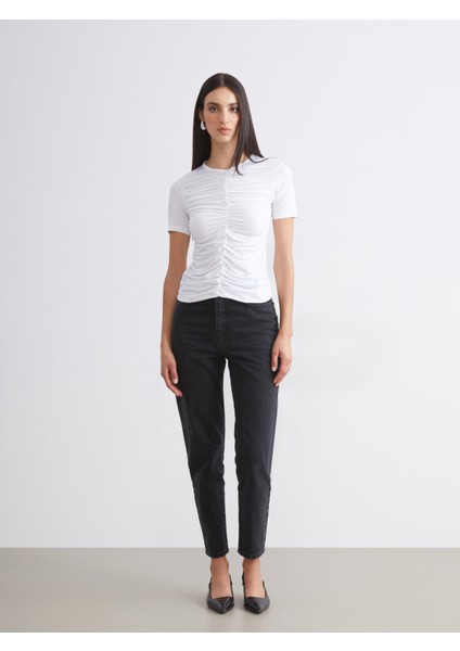 V Yaka Büzgülü Bluz fiyatları