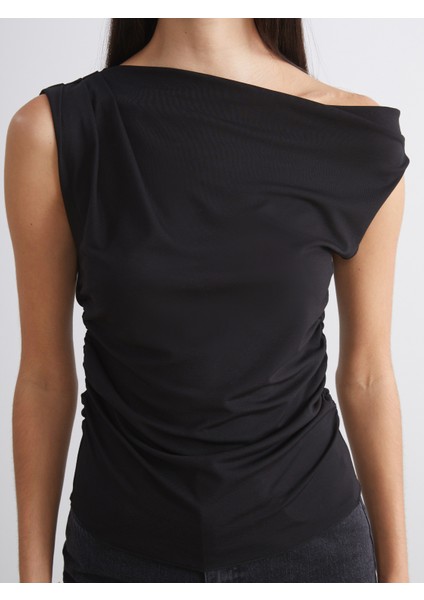 Kayık Yaka Büzgülü Bluz modelleri