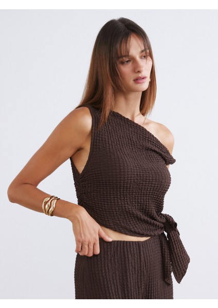 Tek Omuz Dokulu Bluz