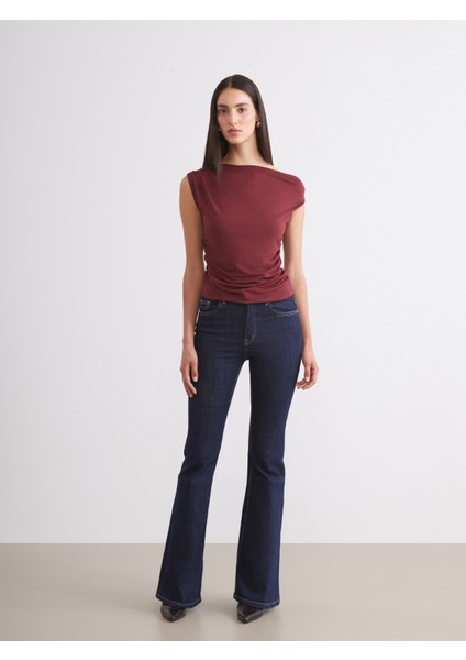 Kayık Yaka Büzgülü Bluz fiyatları