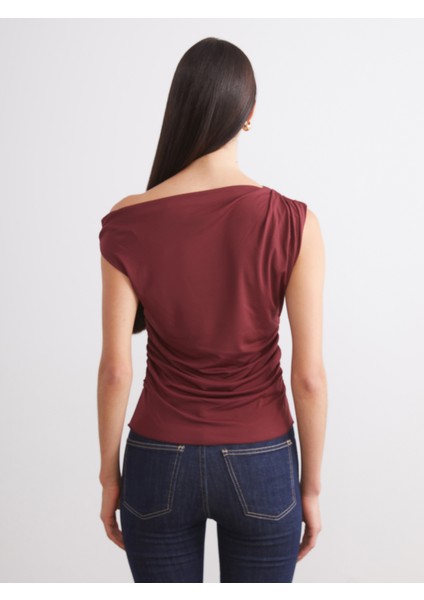Kayık Yaka Büzgülü Bluz fırsatları