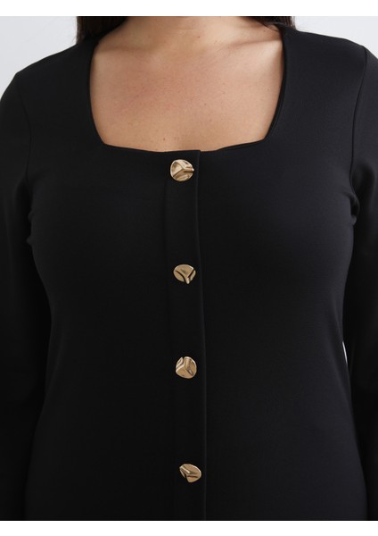 Büyük Beden Kare Yaka Bluz modelleri