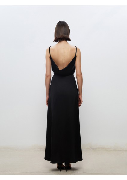 Kayık Yaka Askılı Saten Abiye Elbise indirimleri