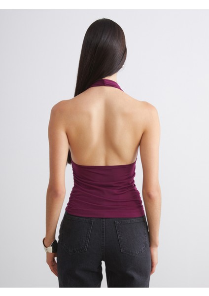 Halter Yaka Büzgülü Bluz fırsatları