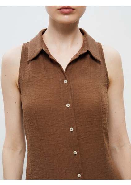 Dokulu Krep Gömlek Elbise modelleri