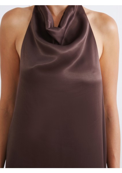 Halter Yaka Saten Abiye Elbise fırsatları