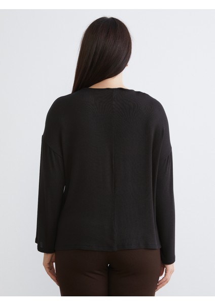 Büyük Beden Bisiklet Yaka Bluz fırsatları