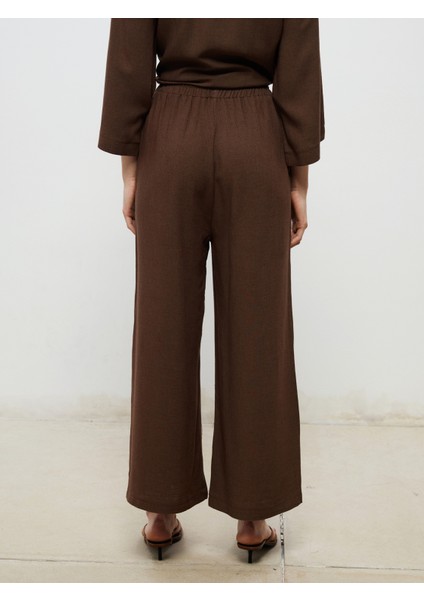 Beli Lastikli Keten Karışımlı Kadın Pantolon fırsatları