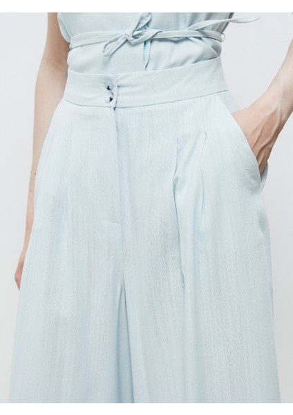 Beli Lastikli Geniş Paça Kadın Pantolon modelleri