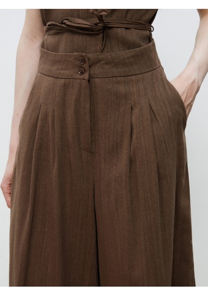 Beli Lastikli Geniş Paça Kadın Pantolon modelleri