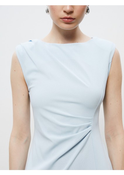 Bisiklet Yaka Büzgülü Elbise modelleri