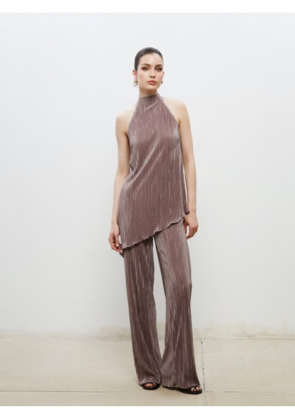 Beli Lastikli Dokulu Kadın Pantolon