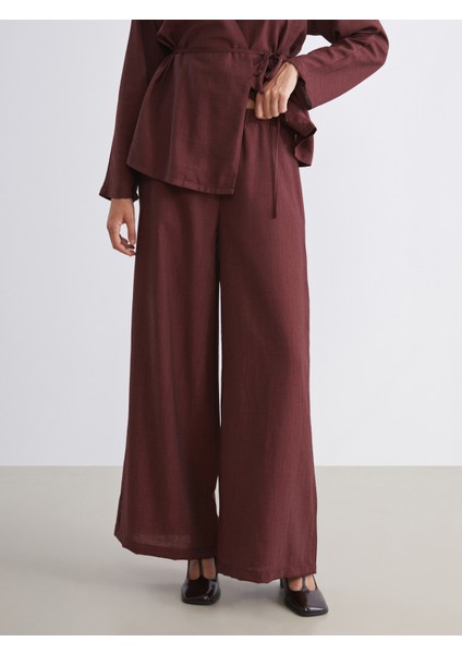 Beli Lastikli Geniş Paça Kadın Pantolon fiyatları