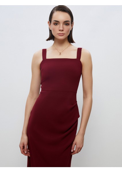 Kare Yaka Krep Elbise fiyatları