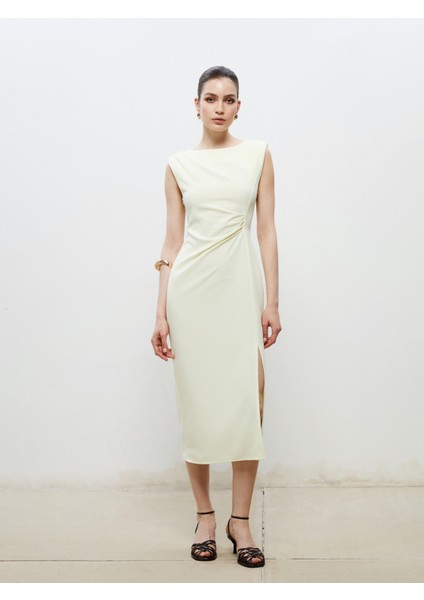 Bisiklet Yaka Büzgülü Elbise fiyatları