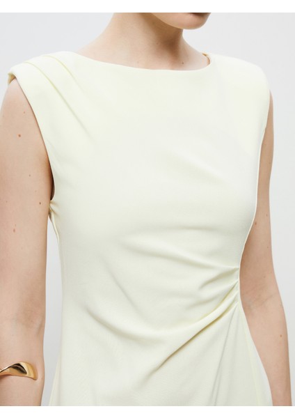 Bisiklet Yaka Büzgülü Elbise modelleri