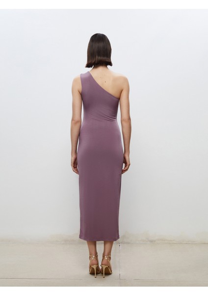 Tek Omuz Pencere Detaylı Elbise fırsatları