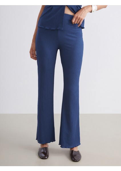 Beli Lastikli Dokulu Ispanyol Paça Kadın Pantolon fiyatları