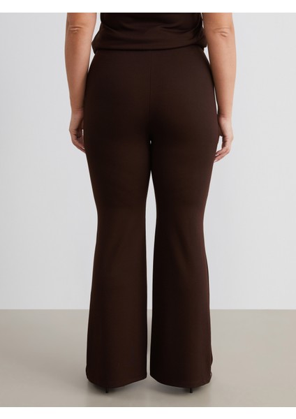 Büyük Beden Dar Fit Ispanyol Paça Kadın Pantolon fırsatları