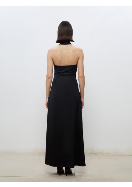 Halter Yaka Saten Abiye Elbise fırsatları