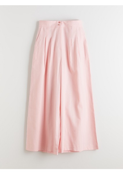 Beli Lastikli Geniş Paça Kadın Pantolon