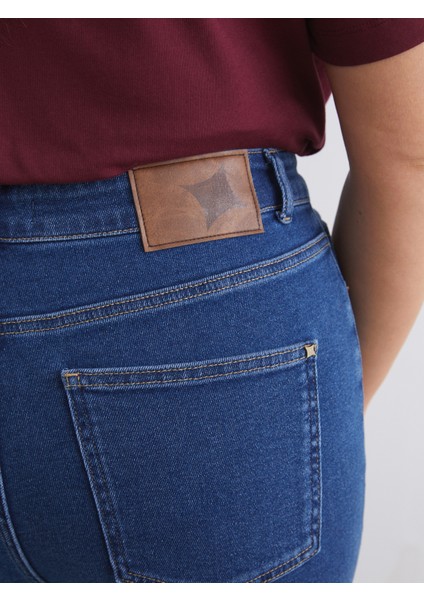 Büyük Beden Flare Kadın Jean Pantolon modelleri