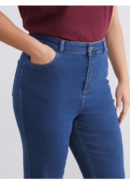 Büyük Beden Flare Kadın Jean Pantolon fırsatları