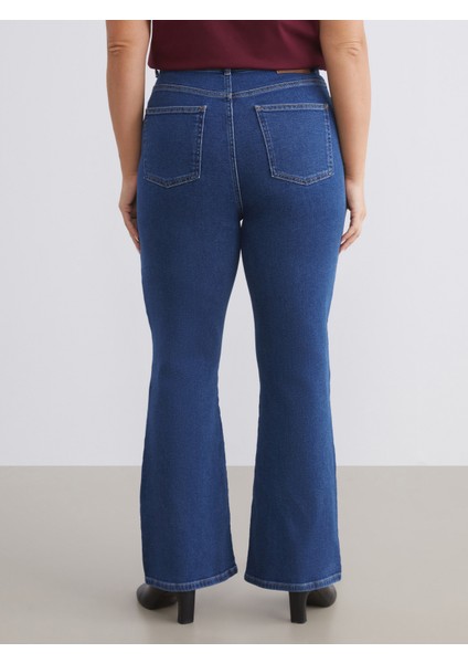 Büyük Beden Flare Kadın Jean Pantolon indirimleri