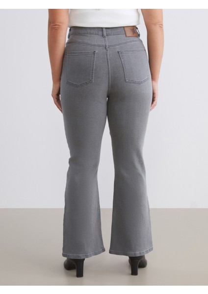 Büyük Beden Flare Kadın Jean Pantolon indirimleri