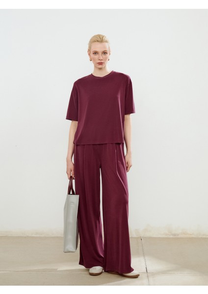 Beli Lastikli Modal Karışımlı Kadın Eşofman Altı