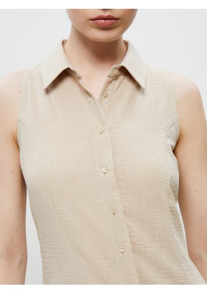 Dokulu Krep Gömlek Elbise modelleri