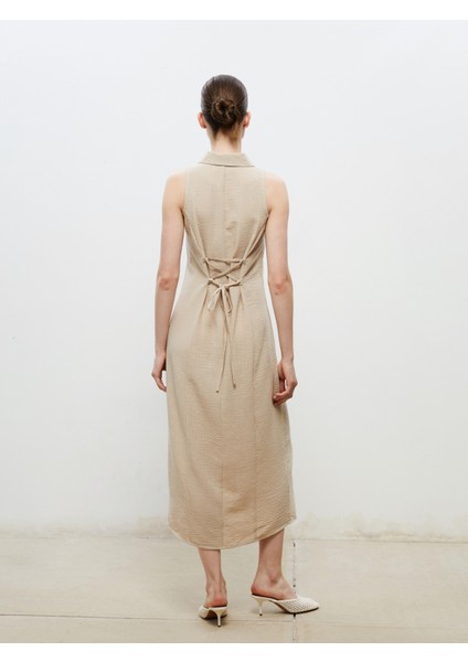 Dokulu Krep Gömlek Elbise fırsatları