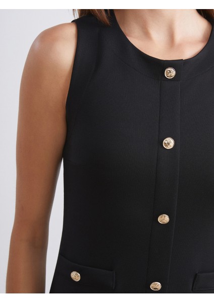 Bisiklet Yaka Kolsuz Elbise modelleri