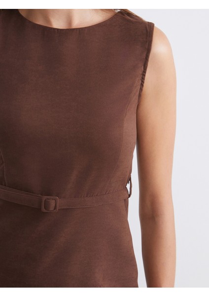 Bisiklet Yaka Süet Mini Elbise modelleri