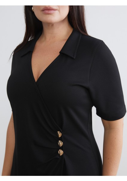 Gömlek Yaka Büzgülü Elbise modelleri