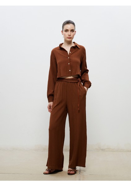 Dokulu Crop Kadın Gömlek fiyatları