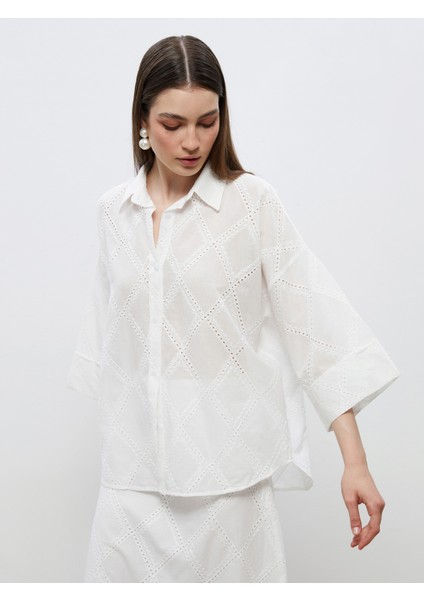 Ajurlu Kadın Gömlek