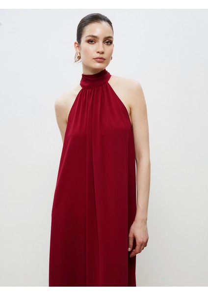 Halter Yaka Saten Elbise fiyatları