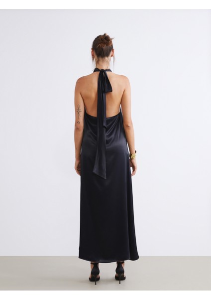 Halter Yaka Saten Abiye Elbise fırsatları
